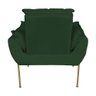 Poltrona Recepção Suede Verde Base Dourada - Belliv Decor - 4