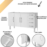 Gabinete P/ Cozinha Aço Qualidade Pia 4 Gavetas 1,50m:gaveta Branca - 6