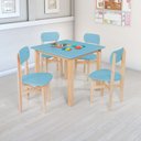 Ver imagem 1 de Kit Colore Mesa com 4 Cadeiras Infantil:azul Bebê