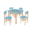 Ver imagem 2 de Kit Colore Mesa com 4 Cadeiras Infantil:azul Bebê