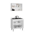 Ver imagem 3 de Kit Balcão Cooktop e Armário Aéreo Ellen 4 Portas Branco Maderatto Móveis