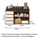 Ver imagem 7 de Kit 02 Balcoes Para Banheiro Cj16 Amendoa Rust Off White