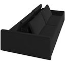 Ver imagem 4 de Sofá Ilha Modular para Sala 232cm com Puff Dublin K01 Veludo Preto e Sintético Preto - Lyam Decor