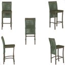 Ver imagem 5 de Mesa Bistro e 4 Banquetas Roma Marrom Corda Náutica 13 Verde