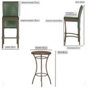 Ver imagem 2 de Mesa Bistro e 4 Banquetas Roma Marrom Corda Náutica 13 Verde