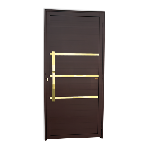 Porta Lambril Evolution c/Puxador e. Super Marrom Corten Dourado 100 Brimak