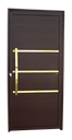 Ver imagem 1 de Porta Lambril Evolution c/Puxador e. Super Marrom Corten Dourado 100 Brimak