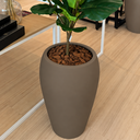 Ver imagem 1 de Vaso de Fibra de Vidro 62cm Tóquio m Vietnamita Bronze Fosco