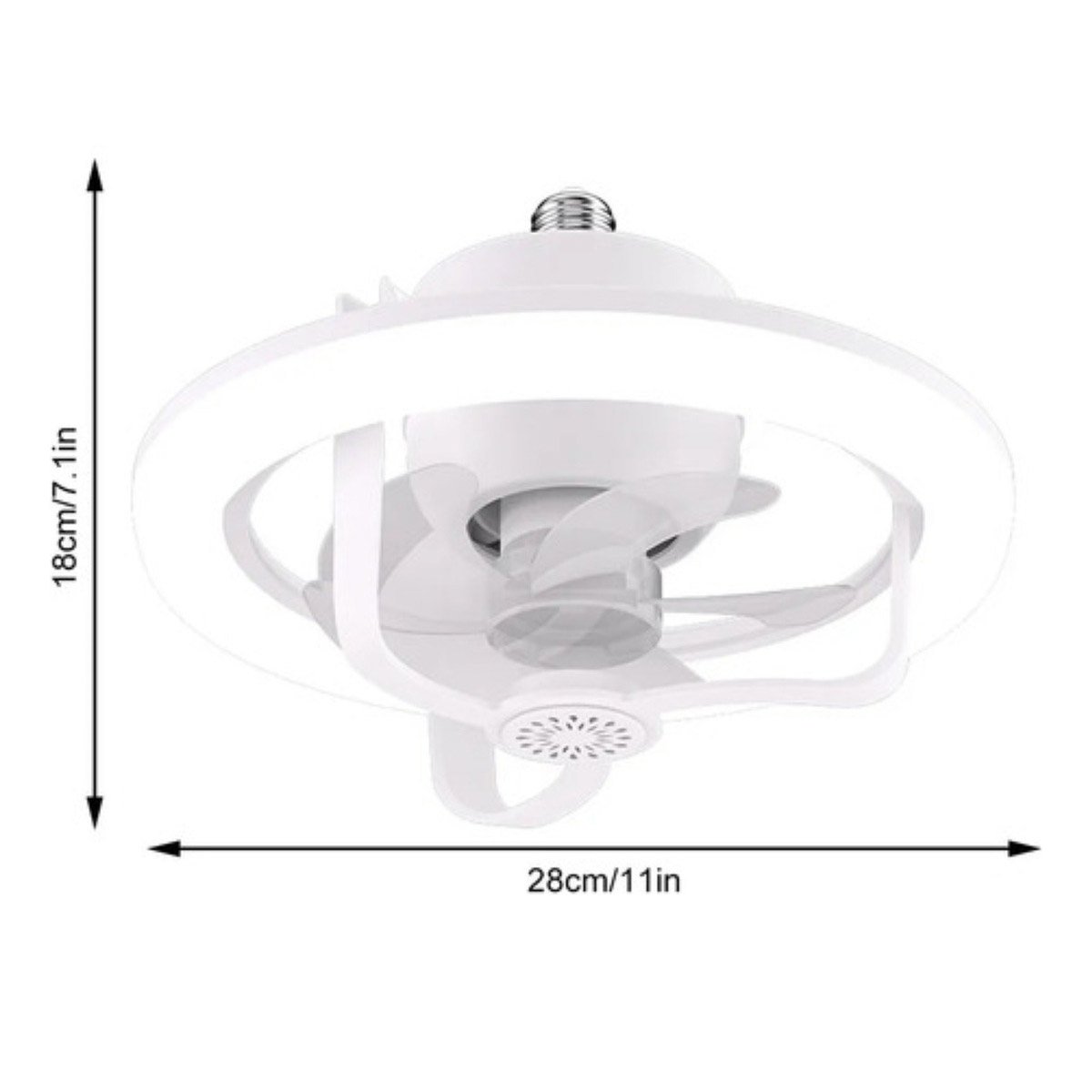 Lampada Led E27 Ventilador de Teto Rgb Controle Luz Ambiente Aromaterapia Calor Verao Dia Quente Cas - 8