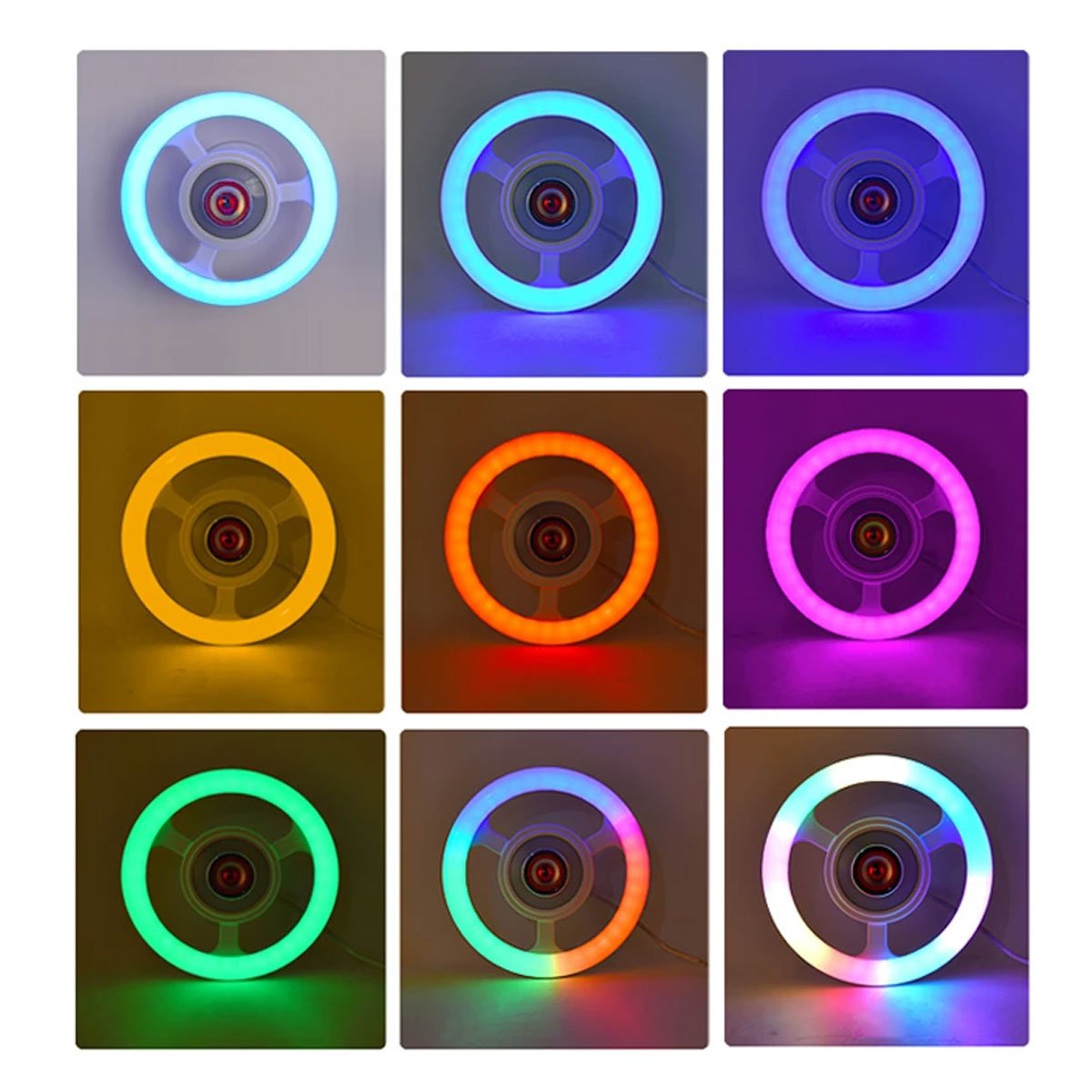 Lampada Led E27 Ventilador de Teto Rgb Controle Luz Ambiente Aromaterapia Calor Verao Dia Quente Cas - 5