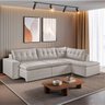 Sofá Retrátil 6 Lugares 315cm com Chaise a Direita de 91cm Presidente - 1