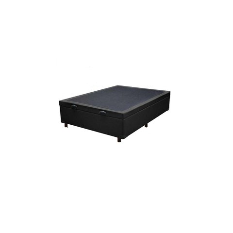 Cama Box Baú Viúvao Linhão Preto Com 128cm de Largura