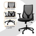 Ver imagem 6 de Kit 10 Cadeiras Diretor Oficial Comfort Corporate Pro Tela Mesh Base Giratória Braço Ajustável
