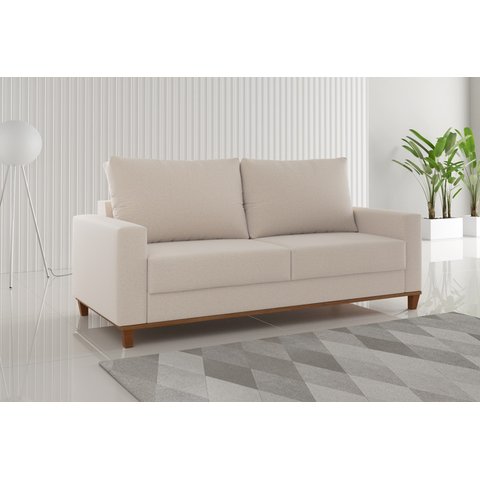 Sofá1,80 Living Viero Palazo Linho Bronze Viero Móveis