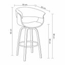 Ver imagem 2 de Kit 2 Banquetas Baixas 95cm Bancada Cozinha Betim Rivatti