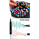 Ver imagem 4 de Caneta Marcador Permanente 48 Cores Estojo Pintura Ponta Dupla Desenho Trabalho Lazer Diversao Estud