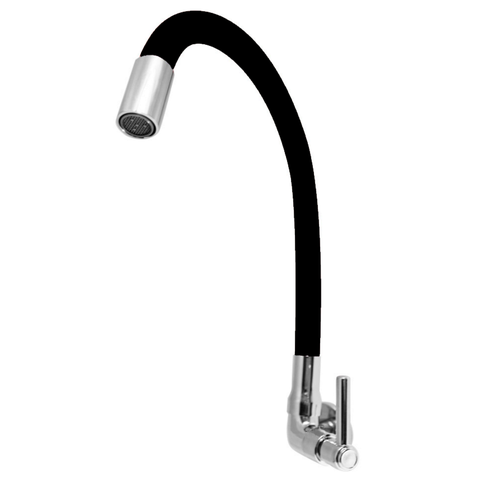 Torneira Cozinha Parede Flexível Color Preta C-72