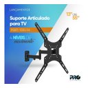Ver imagem 3 de Suporte Tv 32 42 43 50 55 Polegadas Articulavel Móvel - Preto