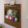 Painel Star Tv 32" Prateleira Superior Inferior Sala Estar Quarto Recepção Ripado/off White - 5