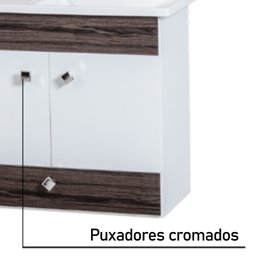 Kit Gabinete com Espelho Pamplona Castanho Corso 40x29x36 - 5