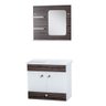 Kit Gabinete com Espelho Pamplona Castanho Corso 40x29x36 - 1