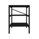 Ver imagem 4 de Estante Industrial Multiuso com 3 Prateleiras Aço e Mdp Preta