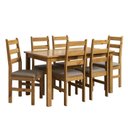 Ver imagem 2 de Conjunto Sala de Jantar Mesa 140cm e 6 Cadeiras Estofadas 100% Madeira Maciça Serena Espresso Móveis Nogueira/Mascavo