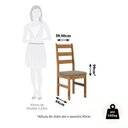 Ver imagem 5 de Conjunto Sala de Jantar Mesa 140cm e 6 Cadeiras Estofadas 100% Madeira Maciça Serena Nogueira