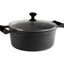 Ver imagem 1 de Caçarola de Ferro Alça de Silicone Preto Tampa Vidro 1l 16cm