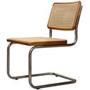 Ver imagem 1 de Cadeira Cesca Tela Sextavada e Base em Aço Carbono Cromado - 70892