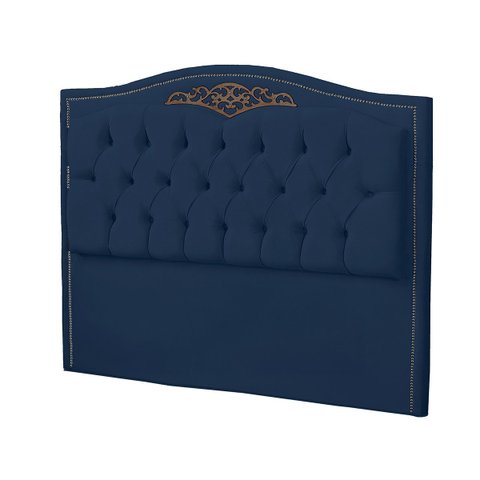Cabeceira Casal Estofada para Cama Box Maitê Veludo Ateliê do Conforto Cabeceira Casal Estofada Cama