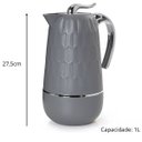 Ver imagem 2 de Garrafa Termica 1l Pomezia Cinza para Cha e Cafe Termopro