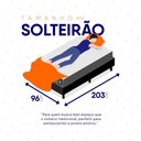 Ver mais imagens de Conjunto Box Baú Preto Luanda Cinza Espuma D28 Solteiro 96x203x69 - King House