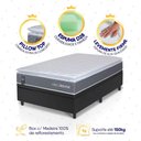 Ver imagem 4 de Conjunto Box Baú Preto Luanda Cinza Espuma D28 Solteiro 96x203x69 - King House