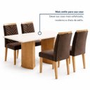 Ver mais imagens de Conjunto de Mesa de Jantar 4 Lugares Retangular 120x80cm MDF Cinamomo