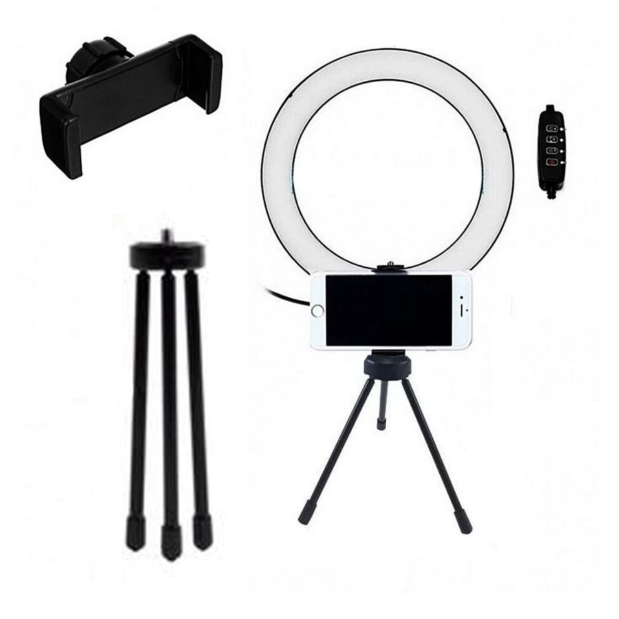 Iluminador Ring Light - Usb Led 16cm + Tripé - 2