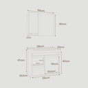 Ver imagem 4 de Gabinete para Banheiro com Armário, Gavetas e Cuba King 58cm Fimap Branco Grafite