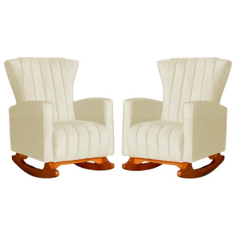Kit 02 Poltronas Balanço Melinda Suede