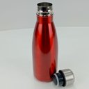 Ver imagem 5 de Garrafa Térmica Água Squeeze Academia Treino 23x7x7cm 350ml Inox Vermelho Parede Dupla Mijia