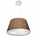 Ver imagem 1 de Lustre Pendente Cone Vivare Md-4001 Cúpula em Tecido 21/40x30cm - Bivolt Café 127/220v