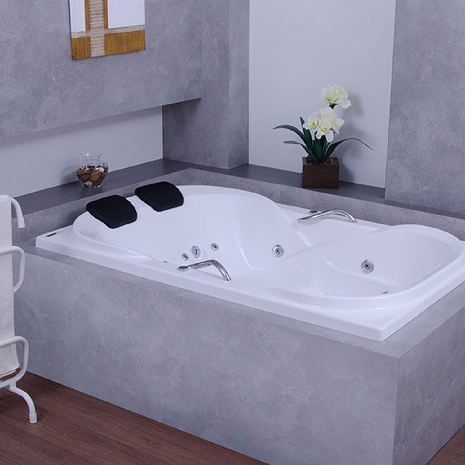 Banheira de Hidromassagem Due Maggiore em Gel Coat Gran Luxo com Aquecedor 180 Cm - Volume Ideal 225 - 220V - 1
