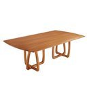 Ver imagem 1 de Mesa para Sala de Jantar Flora 220cm Tampo Barril Laminado Moderna Mobília