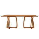 Ver imagem 2 de Mesa para Sala de Jantar Flora 220cm Tampo Barril Laminado Moderna Mobília