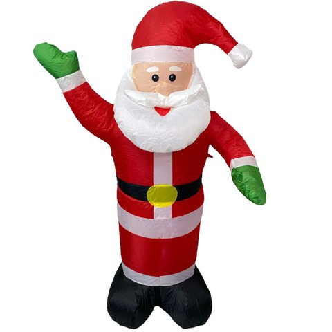 Papai Noel Natal Natalino Inflavel Luxo Grande Porta Loja Casa Comercio Hall Entrada Varanda Decoraç