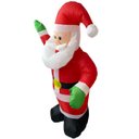 Ver imagem 3 de Papai Noel Natal Natalino Inflavel Luxo Grande Porta Loja Casa Comercio Hall Entrada Varanda Decoraç