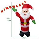 Ver imagem 2 de Papai Noel Natal Natalino Inflavel Luxo Grande Porta Loja Casa Comercio Hall Entrada Varanda Decoraç