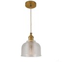 Ver imagem 1 de Pendente Dourado com Vidro Transparente 14cm 1E27 PARIS LUZ