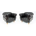Ver imagem 1 de Um Sofá 1,80cm + Duas Poltronas Chesterfield Elisabeth - Corano Preto