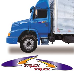 Par Adesivo Portas Mercedes Benz Truck 1318 1718 1723 Teu Adesivo Azul