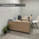 Ver imagem 6 de Escrivaninha Next-carvalho/branco/grafito 6222